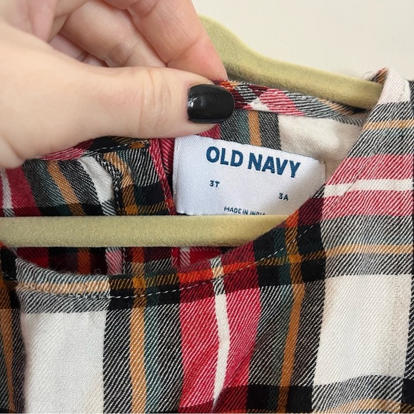 🌼 5/$25 Old Navy plaid soft tiered winter long sleeve dress 3T - Picture 3 of 8